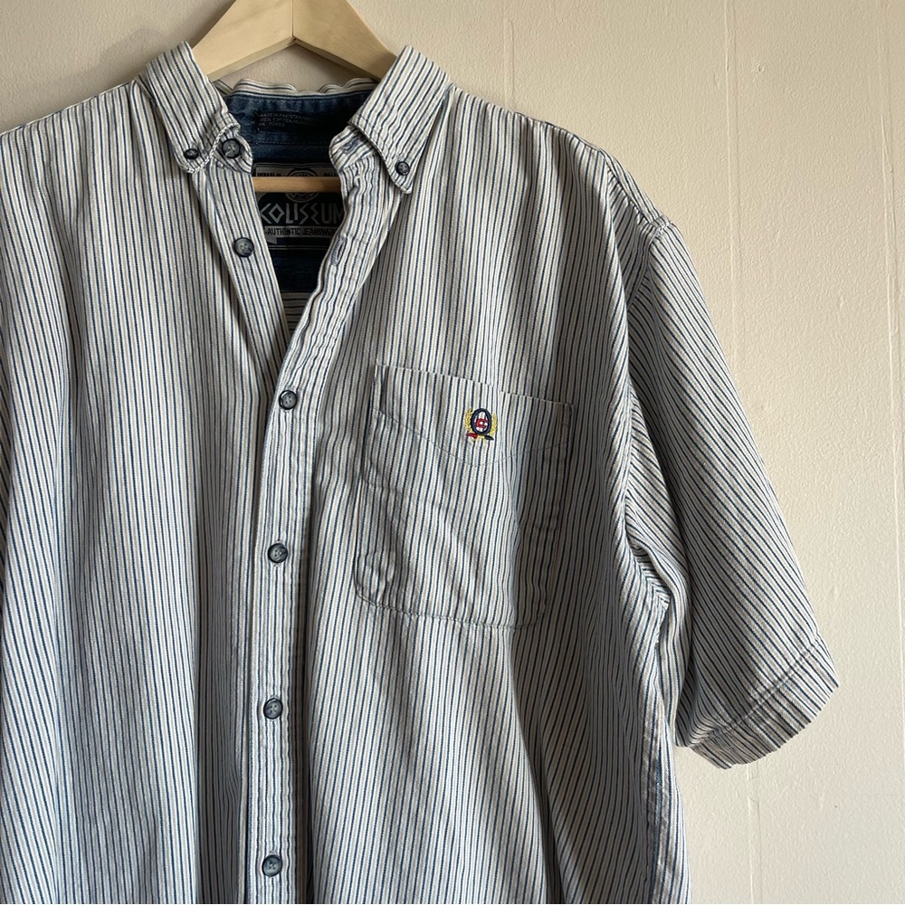 Vintage Colosseum Pinstriped Button Down